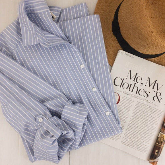 a.moon • Oversized Striped Tunic Shirt - Picture 12 of 13